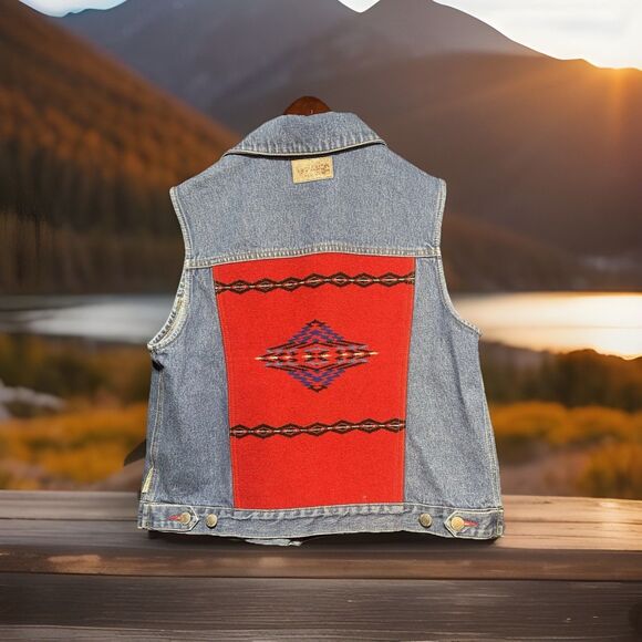 Pendleton Originals Denim & Wool Vest Size Women’s Medium M9 - Picture 4 of 8